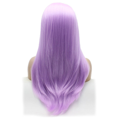 Silky Straight Brand New Purple Synthetic Lace Front Wig AM09-3700L