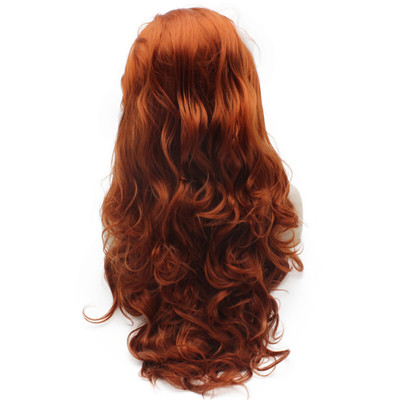 Conchita Wurst Red Long Wavy Natural Synthetic Lace Front Wig AM07-350