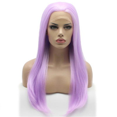 Silky Straight Brand New Purple Synthetic Lace Front Wig AM09-3700L