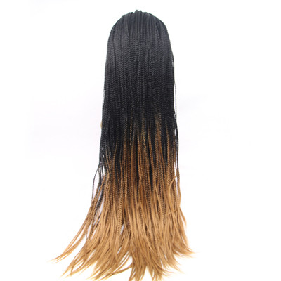 Blonde Ombre Box Braids Synthetic Lace Front Wigs 