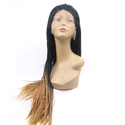 Blonde Ombre Box Braids Synthetic Lace Front Wigs 