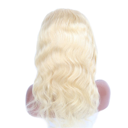 Blonde / 613 Color Natural Wave Brazilian Virgin Hair Full Lace Wigs 130% densit