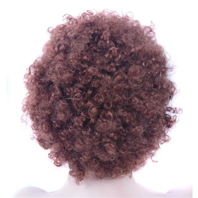 Red Afro Curl Full Lace Human Hair Wigs 100% Indian Remy Hair 