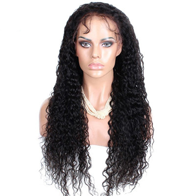 Black Deep Curly Mongolian Full Lace Remy Human Hair Wigs