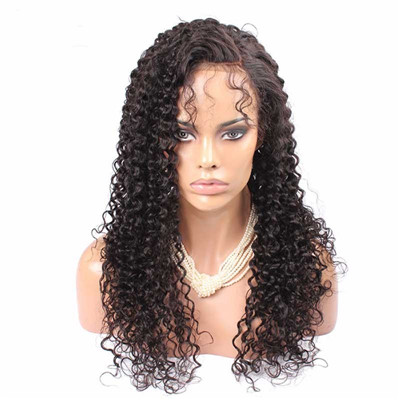 Brazilian Virgin Human Hair Kinky Curly Lace Front Wigs Natural Color No Tangle