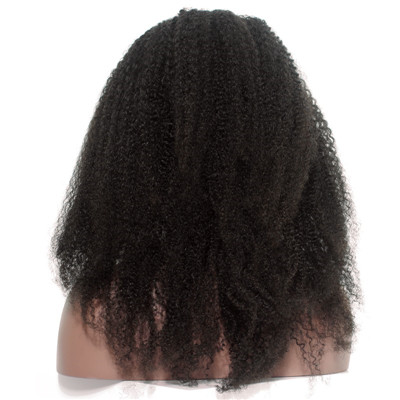 Afro Kinky Curly Brazilian Virgin Human Hair Lace Front Wigs Natural Hairline