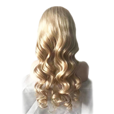 Blonde Body Wave Full Lace Human Hair Wigs Mongolian Hair 