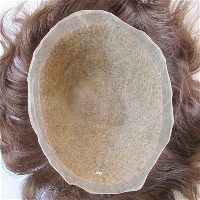 Men's Hair Toupee Hair system all Super Fine Welded Mono Base For Fashion Men
