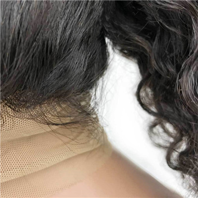 Black Women Curly 360 Lace Frontal Wig , 100% Indian Remy 360 Swiss Lace Frontal