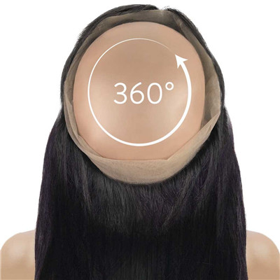 Straight 360 Lace Frontal Closure For African Black Women 100% Indian Remy Hair