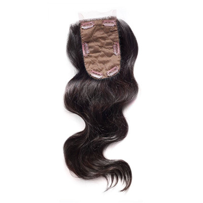 Natural Body Wave Clip In Closure Hair Piece , Virgin Remy Lace Front Closure Pi