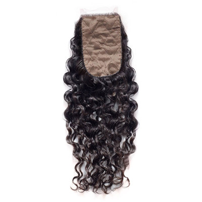Curly Silk Base Lace Frontal Closure Hair Toppers For Women's Thinning Hair Deep