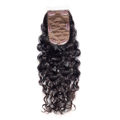 Curly Natural Black Lace Front Clip In Closure , Lace Hairpieces For Thinning Ha