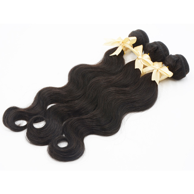 Black Unprocessed Human Hair Weave , 100% Peruvian Body Wave Hair Bundles