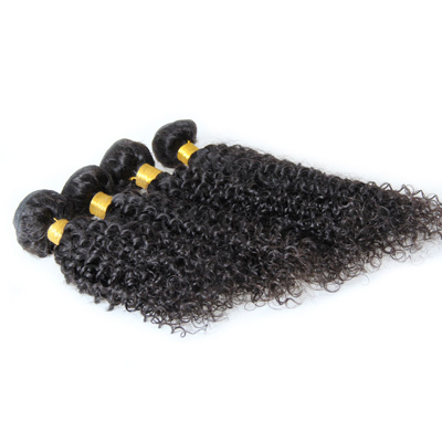 Malaysian Virgin Unprocessed Human Hair Weave 4 Bundles Jerry Curly Black Color