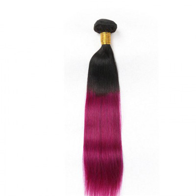 Black To Strawberry Ombre Hair Extensions 7A 100% Indian Virgin Hair Extensions 