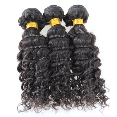 100% Indian Remy Deep Wave Hair Extensions Human Hair For African American Girls