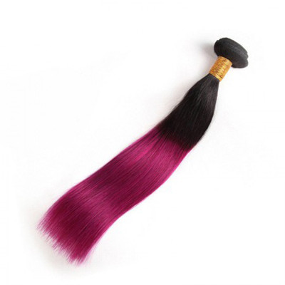 Black To Strawberry Ombre Hair Extensions 7A 100% Indian Virgin Hair Extensions 