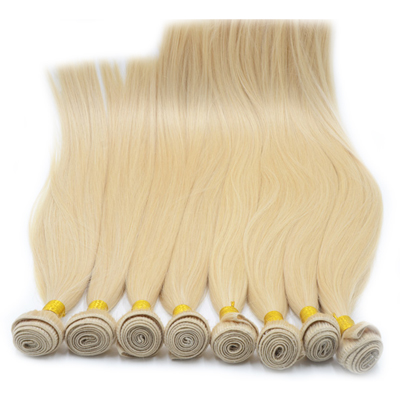 Straight Blonde Colour 613 Human Hair Extensions With 6A 100% Ukraine Hair