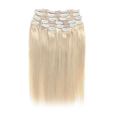 Golden Blonde Clip in Human Hair Extensions with 100% Remy Human Hair