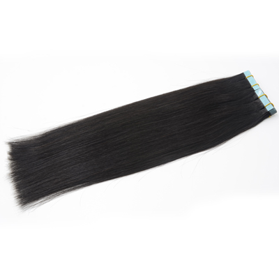 Seamless Tape In Hair Extension with Silky Straight Natural Black 7A Human Remy 