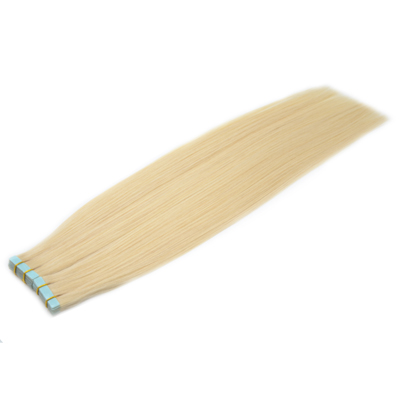 100% Indian Virgin Remy Tape In Hair Extensions Long Silky Straight Blonde 613